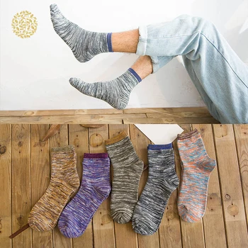 

1 Pair Summer Autumn Men Socks Crew Socks Casual Stripes Socks Cotton Sock Mid Tube Socks DWH5