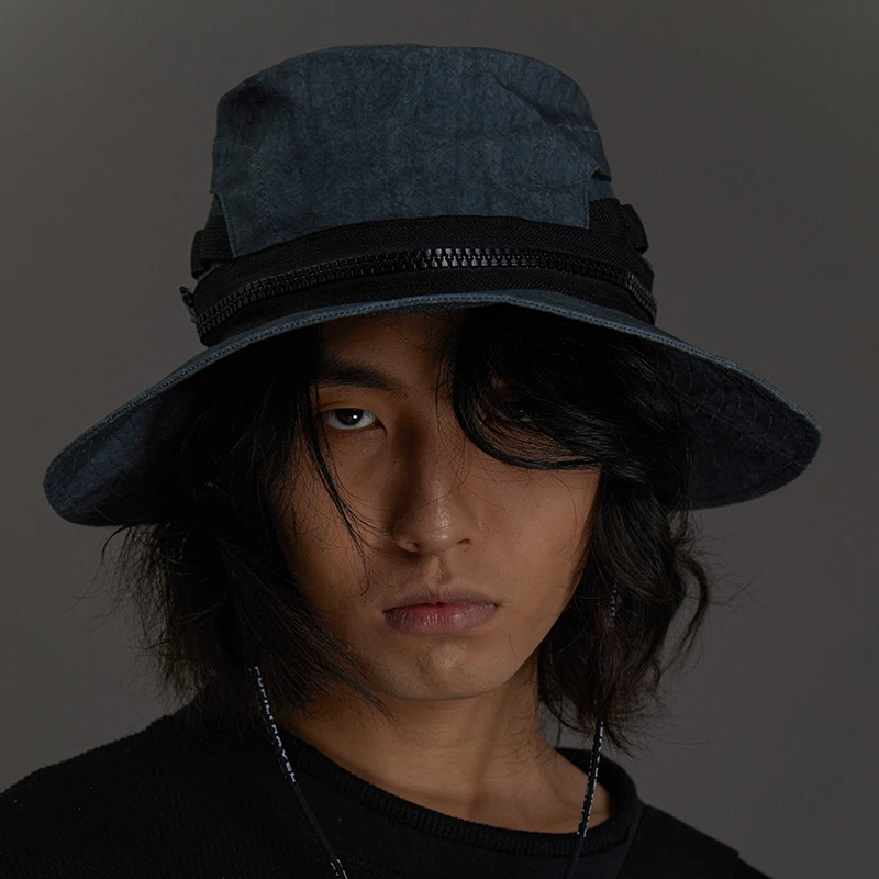Pupil travel 21ss Dyed versatile sunscreen fisherman's hat bucket-hat techwear accessories streetwear dystopian japanese