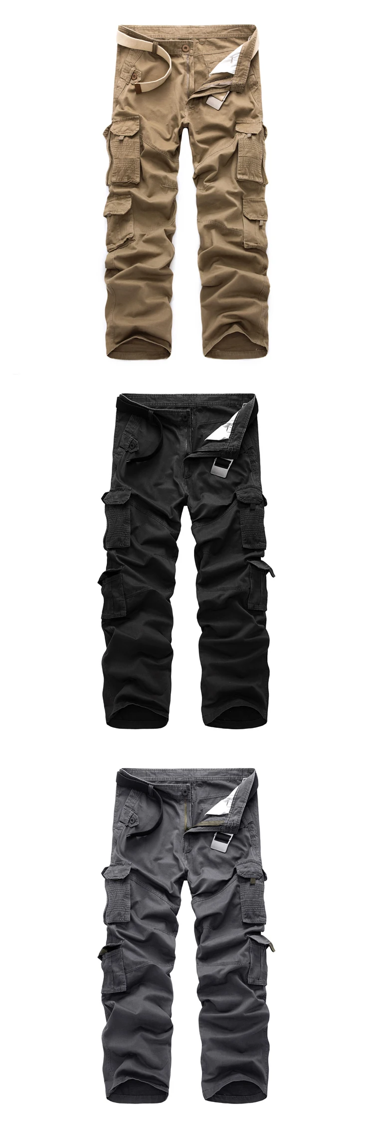 MIXCUBIC, тактические мужские свободные штаны с несколькими карманами, хлопковые брюки, мужские брюки-карго, мужские повседневные рабочие брюки, размер 40