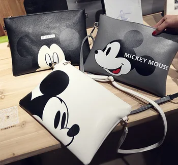

Disney's new cartoon printed Minnie Mickey Mouse Crossbody Clutch Cute Envelope Lady Girl Lady Sequin PU Crossbody Fashion