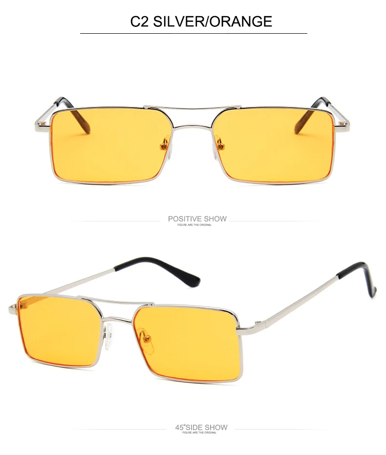 OEC CPO Vintage Square Metal Steampunk Sunglass Women Brand Designer Metal Punk Sun Glasses Driving Men Oculos De Sol O156