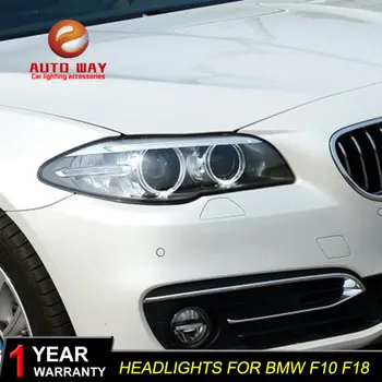 

Car Styling Car Headlights Case For BMW F10 F18 Headlight 2011-2016 headlamp LED Angel eyes headlights for 520 523 525 Bi-Xenon