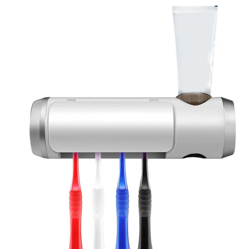 

Antibacterial Uv Light Ultraviolet Toothbrush Automatic Toothpaste Dispenser Sterilizer Toothbrush Holder Cleaner