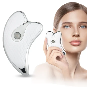 

Facial Massager Micro Electric Scraping Plate LED Light Heating function Facial Lift Massage Vibrating skin care tool fast ship