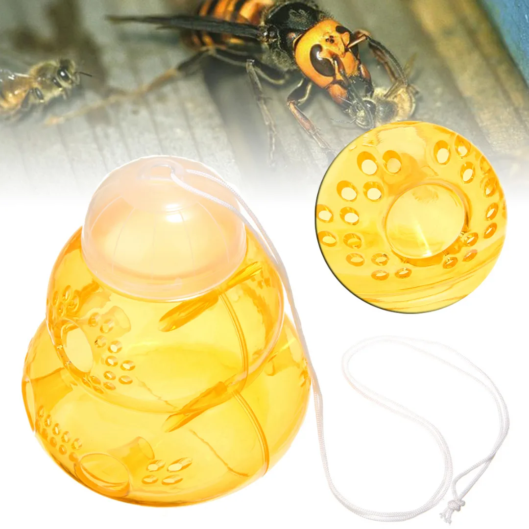 1 шт/2шт/4 шт ловушка для ОС мух насекомых подвешивающая медовая ловушка для борьбы с вредителями без яда с несколькими входными отверстиями ловушка для ловли