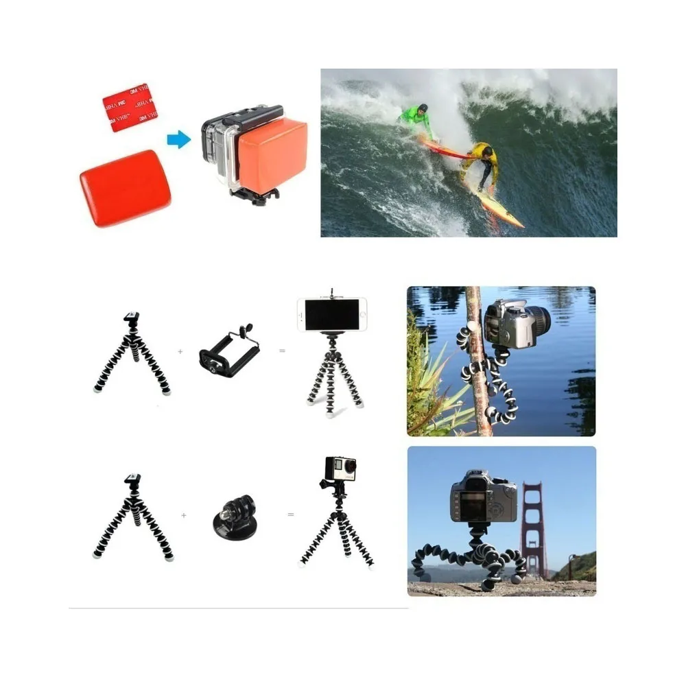 Набор аксессуаров GloryStar 49 in 1 для GoPro Hero4 3 + 2 Xiaomi SJCAM лыжный Цикл Туризм Спорт на