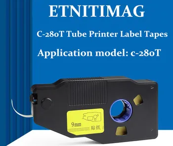 

Label Tapes Cassette 6mm 9mm 12mm white yellow For C-280T Tube Printer Cable ID Printer electronic lettering machine