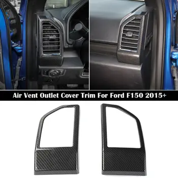 

New Arrival High Quality Carbon Fiber Dashboard Side Air Vent Outlet Cover Trim For Ford F150 2015-2019