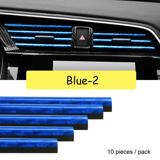 Car Air Conditioner Outlet Decorative U Shape Moulding Trim Strips Decor Universal Car Styling Accessories