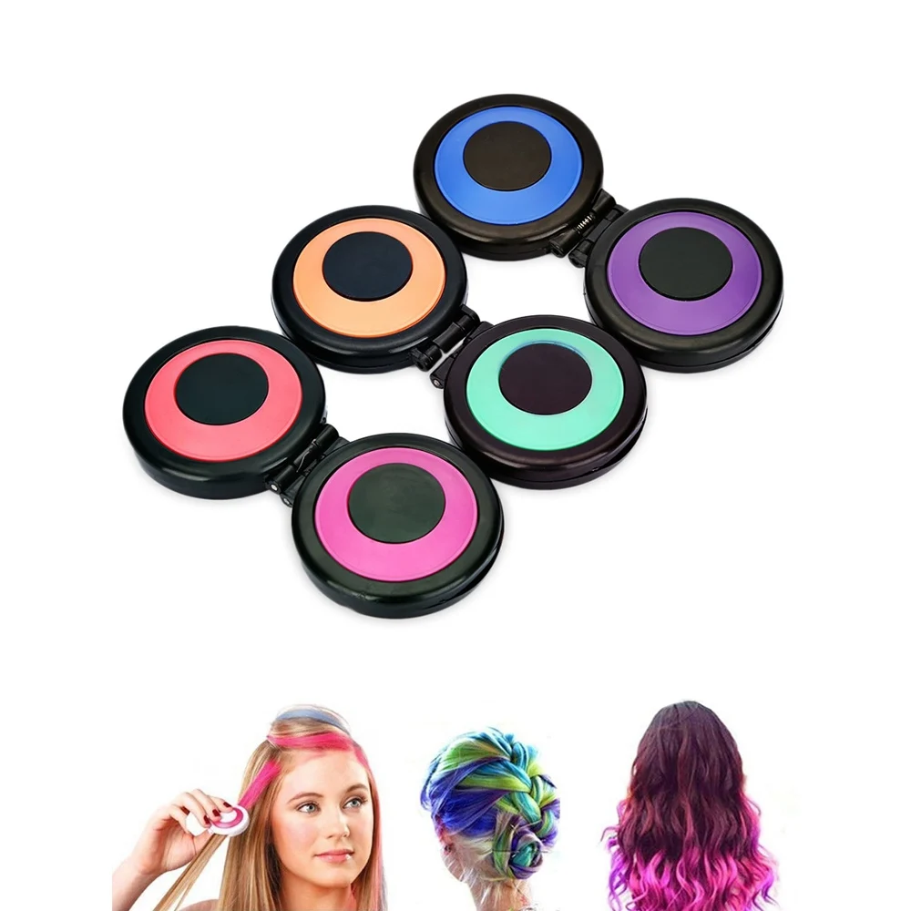 Hot Temporary Hair Dye Powder Cake Hair Chalk Crayons Unisex Color Hair Wax One-time Mold Styling SalonTools for Party