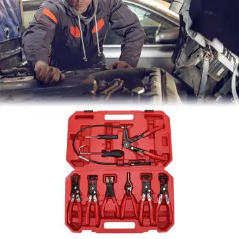

9pcs/Set Car Fuel Oil Water Pipe Install Tool Flexible Lock Hose Clip Clamp Plier Kit Set Car Repair Tools