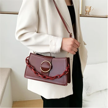 

Women Leather Purse 2020 Luxury Handbag Women Desig Retro Shoulder Bag Classic Female Crossbody Bag Trendy Underarm Bags