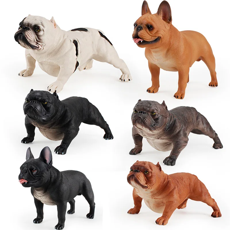 

Simulated Animal Solid Static Model Large Size France Bulldog Bully Dog Pet Dog Children Garage Kit Toy