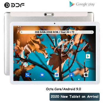 

BDF 2020 Global Version 10 Inch Tablet Pc 2GB/32GB Memory 4G LTE Phone Calling Tab Tablet Dual SIM Cards Android 9.0 Tablet 10.1