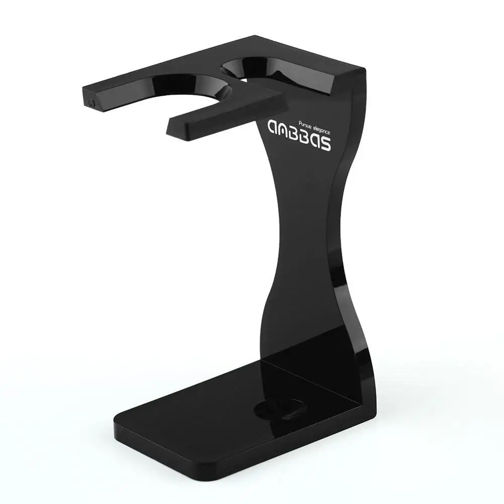 Anbbas Acrylic Shaving Stand for Brush Maintain Traditional Shave Tool Black