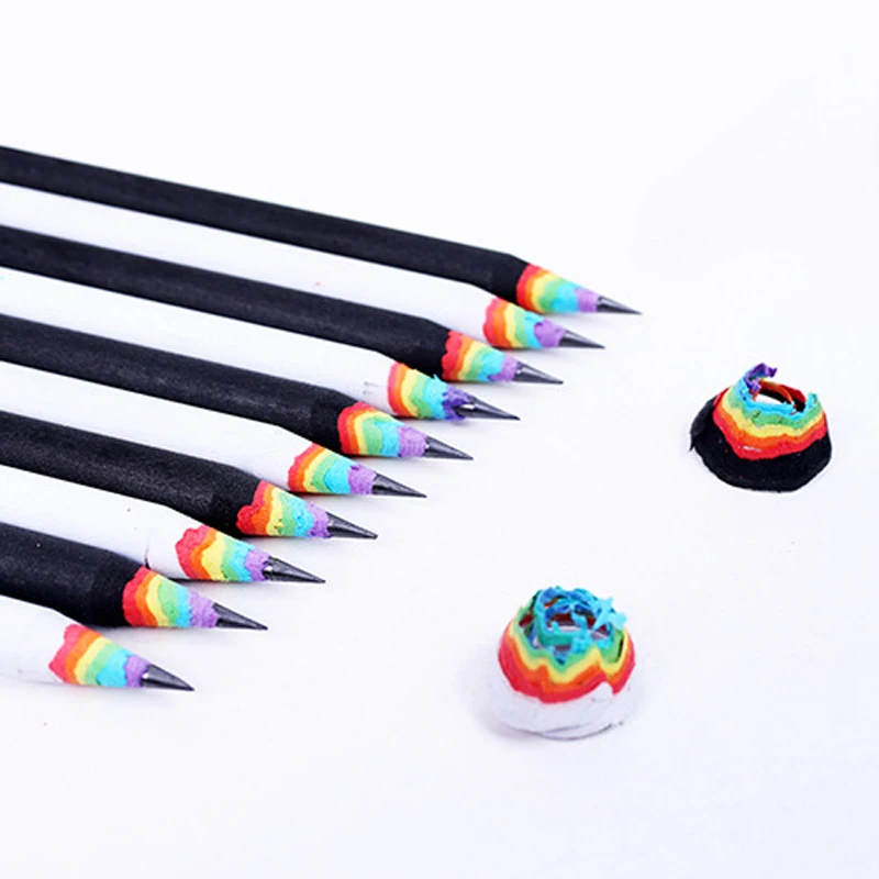 

1Pcs Pencil 2B Rainbow Pencils Stationery Items Drawing Supplies Cute Pencils Wood Office School Supplies