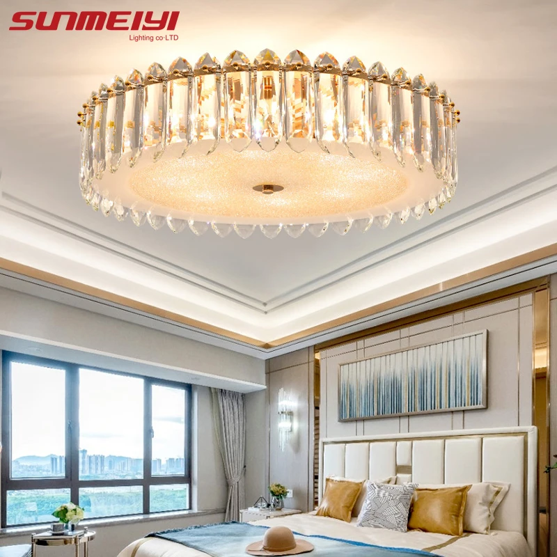 

Modern Led Ceiling Lights Hanging Lamp For Living room Kitchen Luxury Crystal Ceiling Lamp Gold Bedroom decor plafonnier led