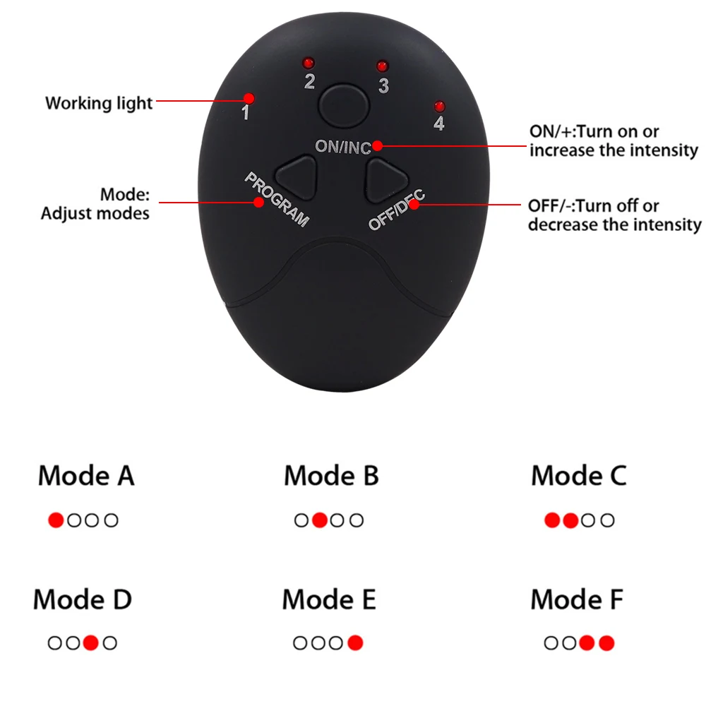 EMS Muscle Stimulator Trainer Smart Fitness Abdominal Training Electric Weight Loss Body Slimming Belt Unisex Electrode Pads