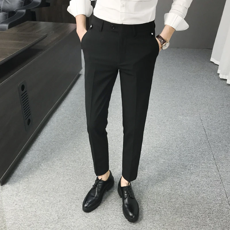 Spring Summer New Dress Pants Men Brand 