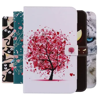 

3D Colorful Printed PU Leather Case For Samsung Galaxy Tab S4 10.5 SM-T830 T835 Cover For Samsung Tab S4 10.5 inch case+Film