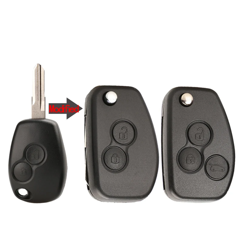 Jingyuqin дистанционный флип-ключ оболочки VAC102 NE72 2/3BTN для Renault Duster Logan Dacia Clio Megane Лагуна мастер дорожного движения Kangoo модус