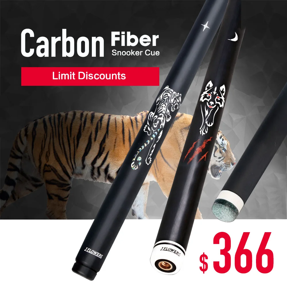 Jflower JSK-103F/104F Snooker Cue стержень из углеродного волокна Professional One Piece Carbon Sticks Technology With