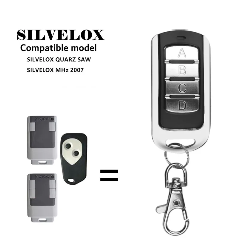 SILVELOX door remote control 433MHz garage opener keychain hygiene antimicrobial brass door opener stylus for interior front back lever anti contact metal keychain handle elevator opener