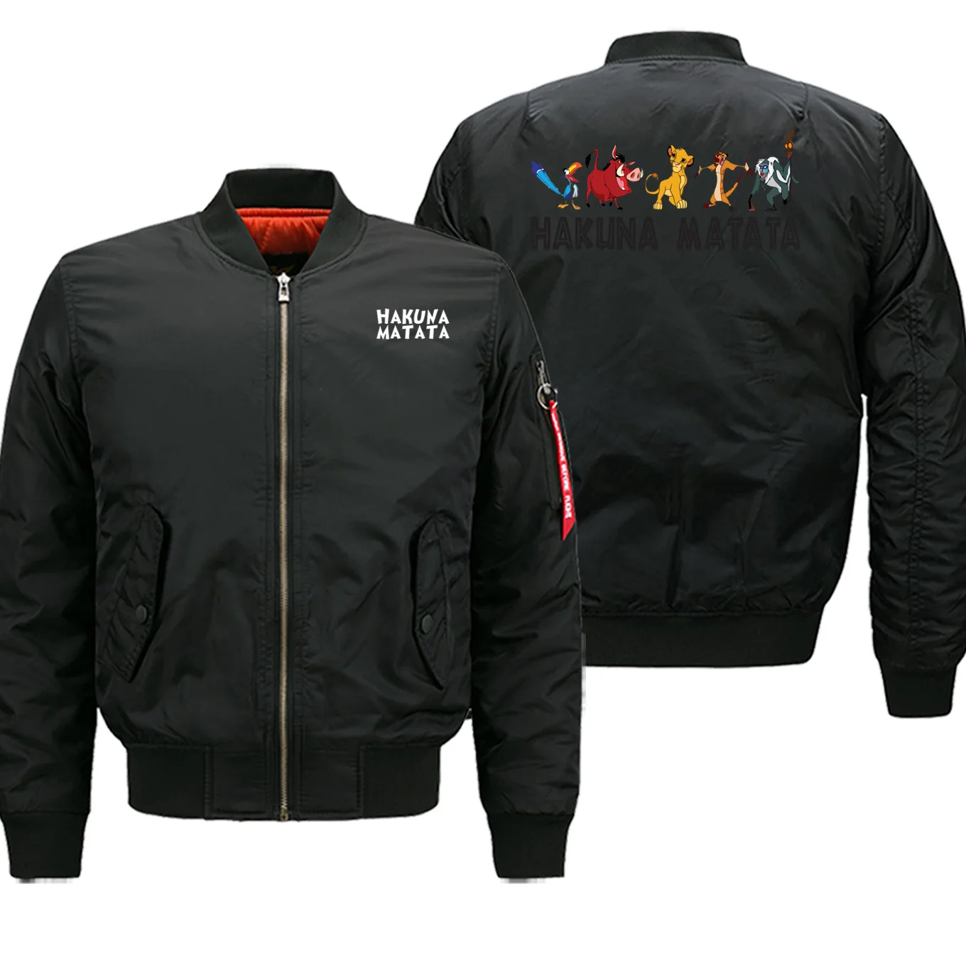 Simba Cartoon Jackets Men Streetwear The Lion King Motorcycle Bomber Warm Clothing Fashion Autumn Winter Jacket Casual Coat