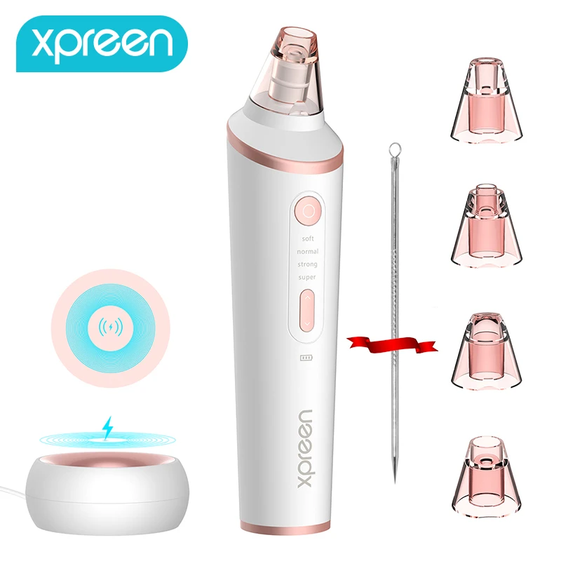 US $38.99 Vacuum Blackhead RemoverXpreen Pore Vacuum Cleaner Electric Blackhead Vacuum Suction Skin Care Tools Wireless Charge Base