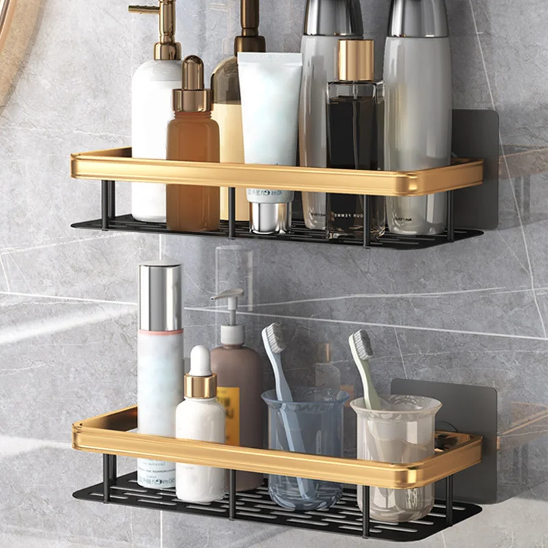 Kitchen Multifunction Punch-Free Organizer Storage Rack Holder Bathroom Shelf Drill Corner Shelves Shower Accessories | Строительство и