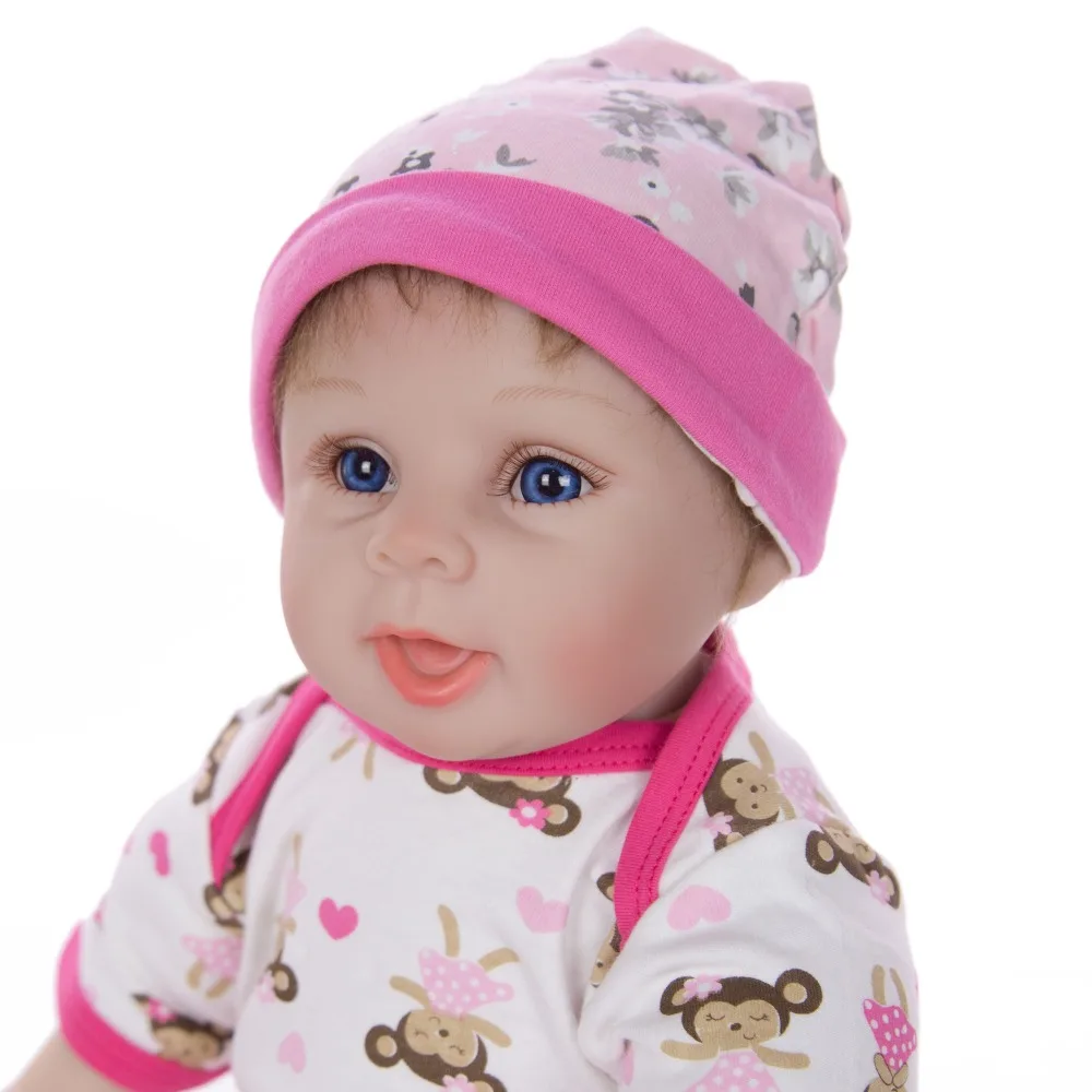 KEIUMI Boneca Reborn Dolls 55 см Лучший плеймат 22 дюймов реалистичный открытый рот Мягкая силиконовая ткань тело Reborn день детей Подарки