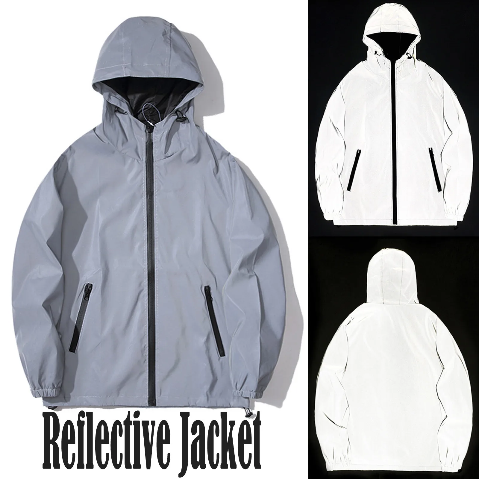 men's coats & jackets New Men's Spring Men /Women Fashion Windbreaker Reflective Jacket Casual Hip Hop Hooded Coat Streetwear Harajuku Jackets 5XL jackets Jackets