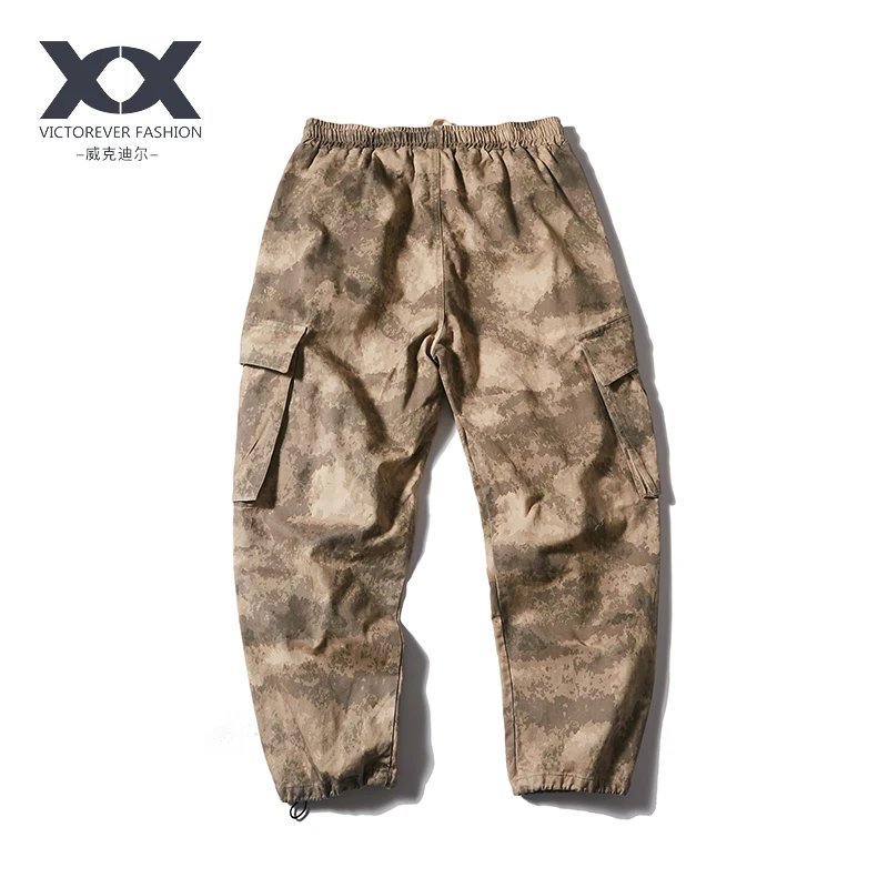 

Desert camouflage overalls men's beam pants large pockets trend tough guys military style men's casual pants