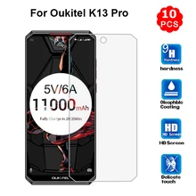 10 шт. для Oukitel K13 Pro, закаленное стекло, защита экрана, ультра-тонкая защитная пленка для мобильного телефона на Oukitel K13 Pro, стеклянная крышка