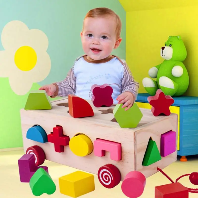 wooden baby play box