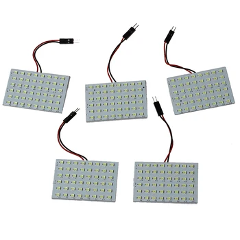 

Promotion! 5pcs Car Interior Light Panel 48 SMD LED T10 BA9S Dome Festoon Bulb Adapter 12V White panel