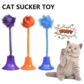 

2020 New Funny Cat Sucker Toys Interactive Cat Ball 35*10CM Catnip Bell Durable Plush Elastic Cat Toy Pet Supplies