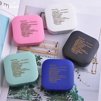 

Letter Design Lens Case with Stick Mirror Set Contact Lens Partner Container Storage Holder