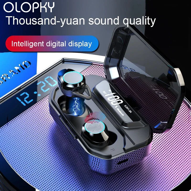 

TWS Bluetooth Earphones Wireless Headphones 6D Stereo Bass Sport Earbuds Touch Control Headset 3300 MAh for iPhone Xiaomi HUAWEI