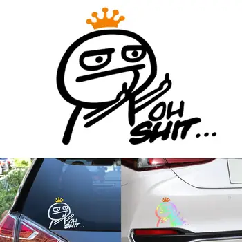 

1Pc Car Cartoon Funny Middle Finger Reflective Vinyl Car Sticker Motorcycle Decal Exterior Window Decor Auto Styling Accessories