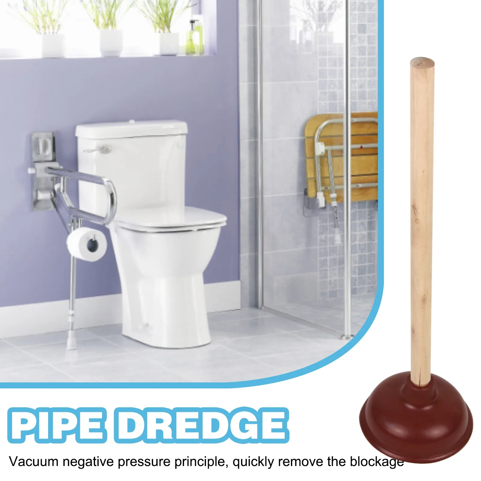 Pipe Dredge Device Toilet Sewer Toilet Suction Cup Vacuum Suction Pumps Toilet Licker Household