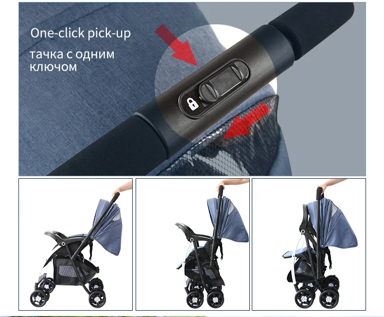 Высокая Ландшафтная детская коляска, двусторонний амортизатор, складной светильник на колесиках, может сидеть и лежать, детская зимняя умная коляска