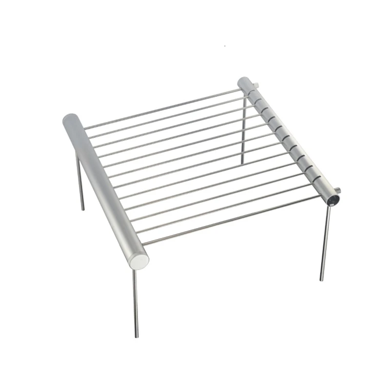 Portable Picnic Barbecue Oven Rack Outdoor Travel Camping BBQ Grill Stainless Steel Simple Tube Detachable Stent | Дом и сад