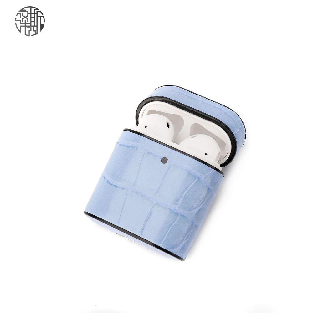 Защитный чехол Zenos из искусственной кожи премиум класса для Airpods кожаный с