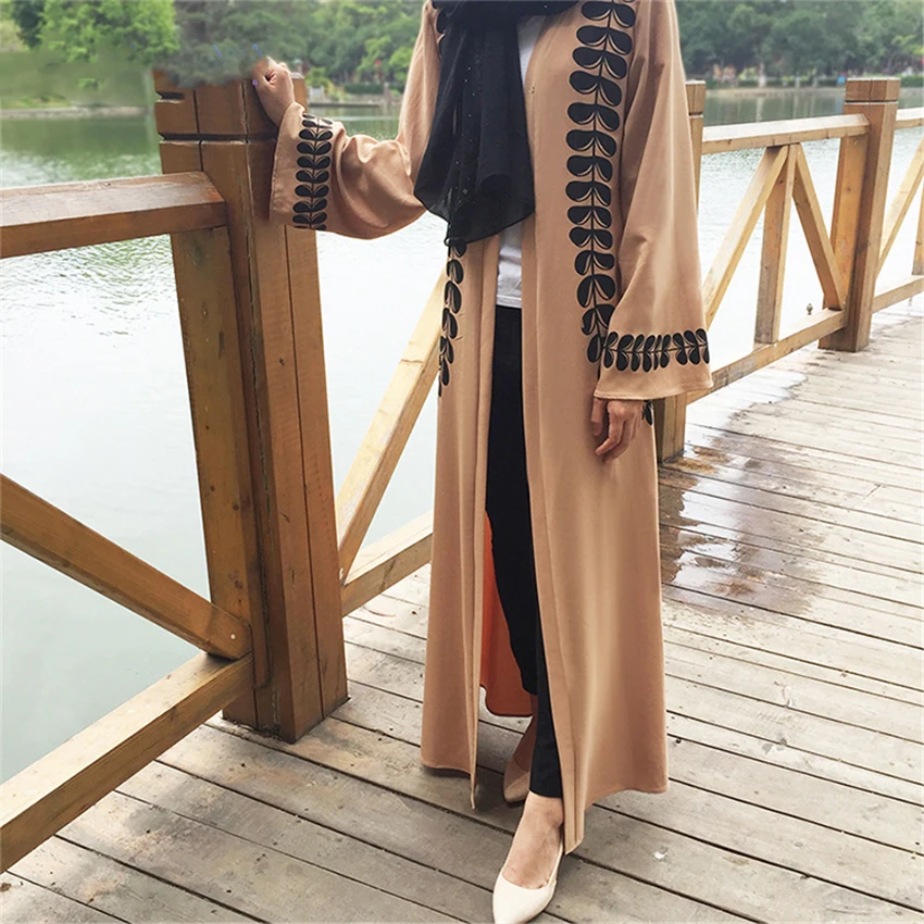 Женские мусульманские длинные платья длинный халат Abaya Дубаи размера плюс
