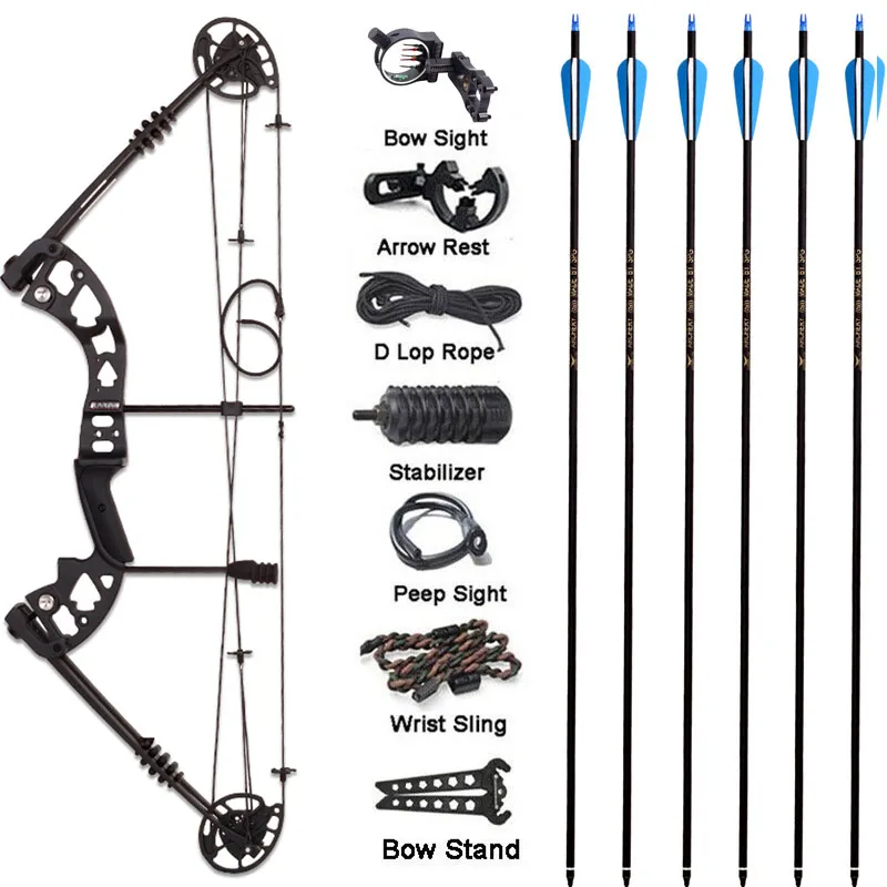 1 Set Archery 30-70 Lbs Compound Bow Ibo 320 Fps Fishing Shooting Ourdoor  Hunting Bow 16-31inch Draw Length Sports Bow And Arrow - Bow & Arrow -  AliExpress