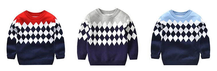 Осенне-зимний пуловер для мальчиков, свитер, детский полосатый вязаный свитер в рубчик, детская мягкая теплая одежда, топы для мальчиков, одежда