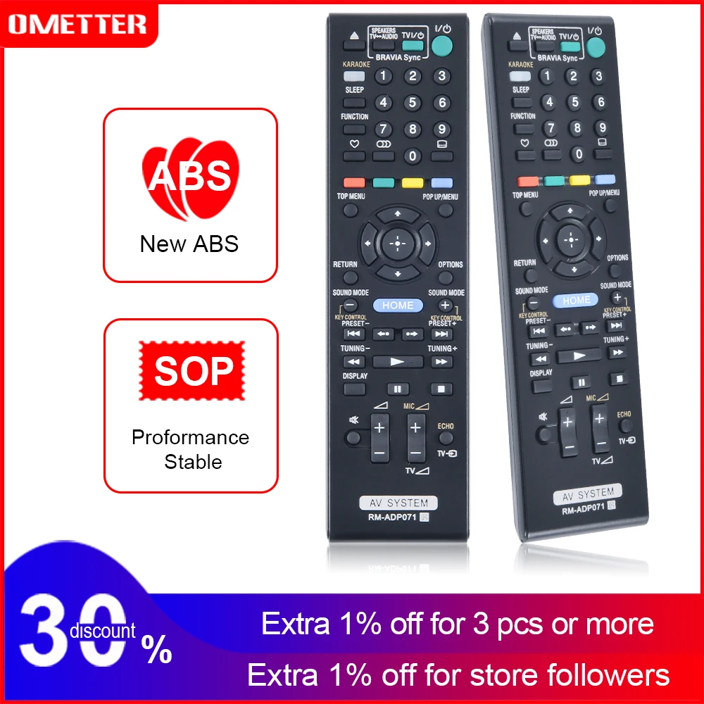 

Suitable for Sony Blu-ray DVD player RM-ADP071 remote control
