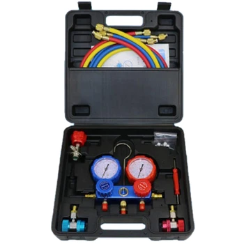 

Auto Manifold Gauge Set A/C Refrigeration Kit with 2 Quick Coupler AC Manifold Gauge Set for R134A Air-Conditioning Refrigeratio