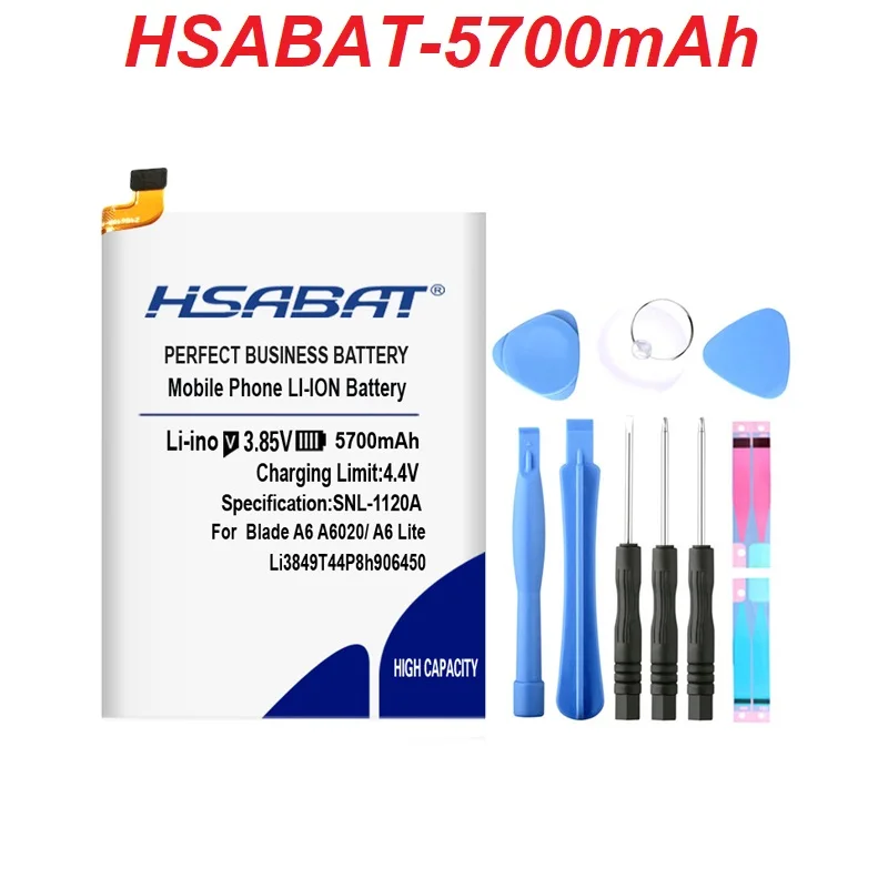 Топ бренд 5700mAh Li3849T44P8h906450 Аккумулятор для zte Blade A6 A6020/A6 Lite A0622